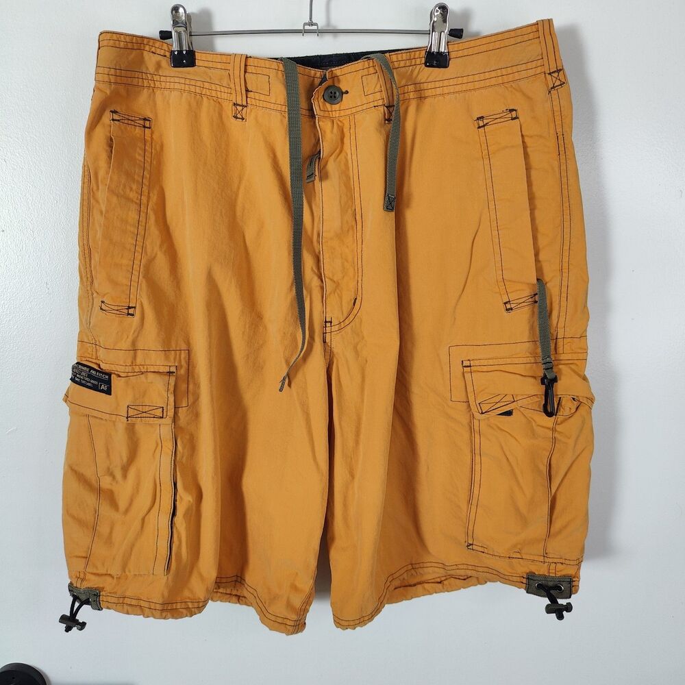 Vintage Abercrombie & Fitch Paratrooper Cargo Shorts Mens Large 34" Baggy y2k